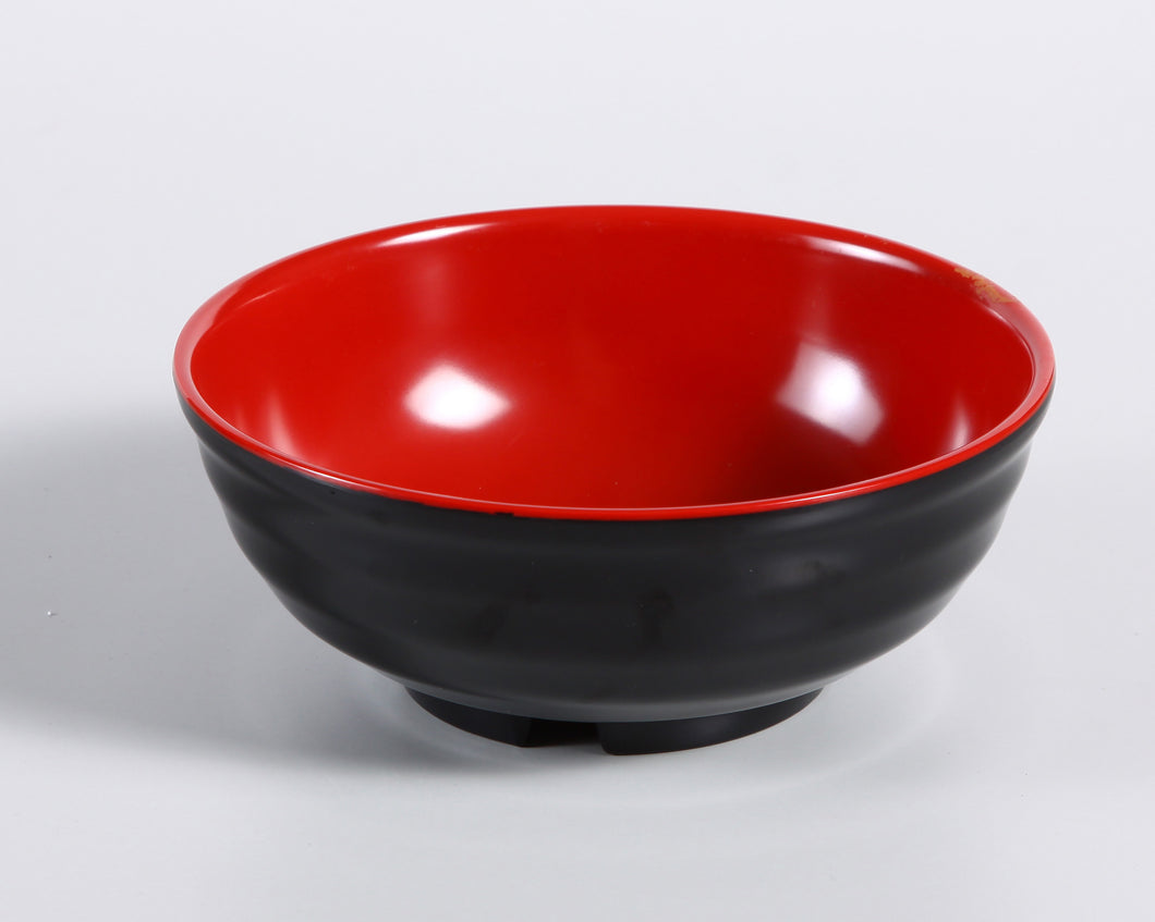 Yanco CR-538 Black and Red Two-Tone Noodle Bowl