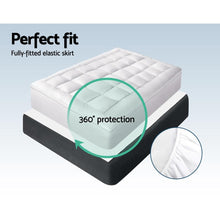 Load image into Gallery viewer, Giselle Single Mattress Topper Bamboo Fibre Pillowtop Protector
