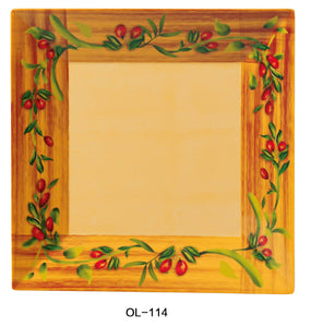 Yanco OL-114 Olive 14" Square Plate