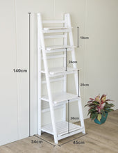 Load image into Gallery viewer, 5 Tier Wooden Ladder Shelf Stand Storage Book Shelves Shelving Display | Books &amp; Bookshelves
