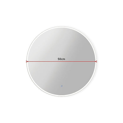 50cm LED Wall Mirror Bathroom Mirrors Light Decor Round | Mirrors