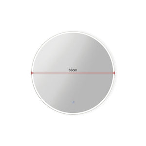 50cm LED Wall Mirror Bathroom Mirrors Light Decor Round