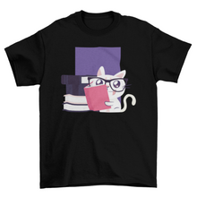 Load image into Gallery viewer, Cat Reading T-Shirt
