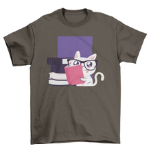 Load image into Gallery viewer, Cat Reading T-Shirt
