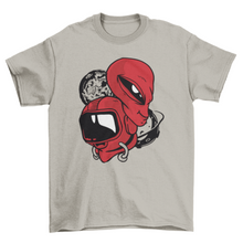 Load image into Gallery viewer, Alien and Astronaut Head T-shirt
