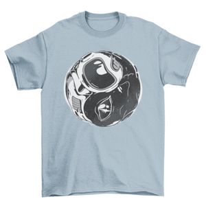 Alien Astronaut Ying Yang T-shirt