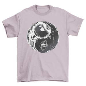 Alien Astronaut Ying Yang T-shirt