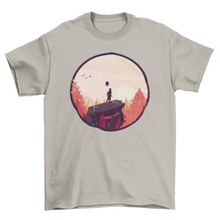 Load image into Gallery viewer, Boy on Rock Landscape T-shirt
