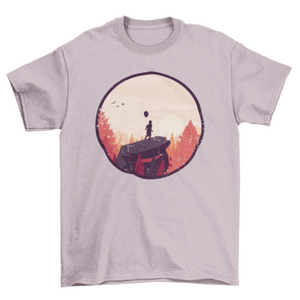 Boy on Rock Landscape T-shirt