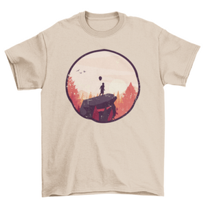 Boy on Rock Landscape T-shirt