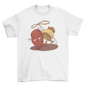 Burger Cowboy Funny T-shirt