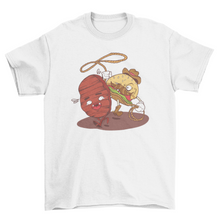 Load image into Gallery viewer, Burger Cowboy Funny T-shirt
