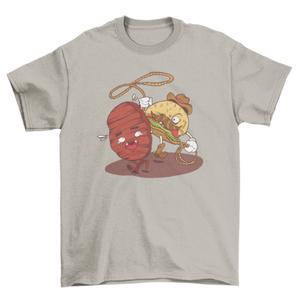 Burger Cowboy Funny T-shirt