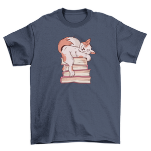 Cat books t-shirt