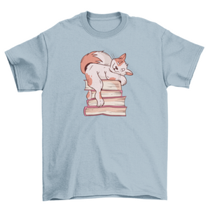 Cat books t-shirt