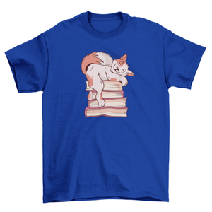 Cat books t-shirt