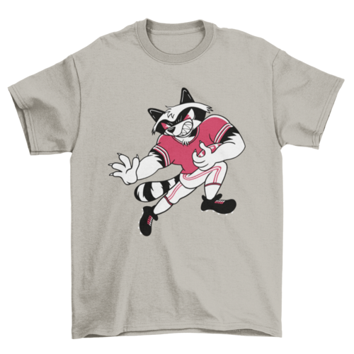 Football Raccoon T-shirt