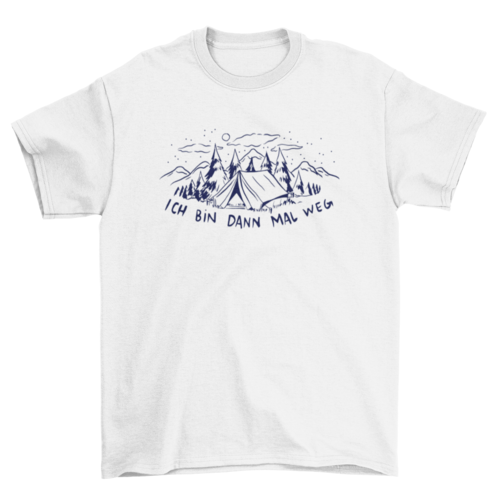 Camping german t-shirt design