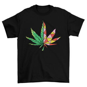 Geometric Hemp Leaf T-shirt