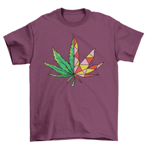 Geometric Hemp Leaf T-shirt