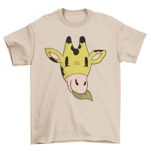 Giraffe Head Cartoon T-shirt