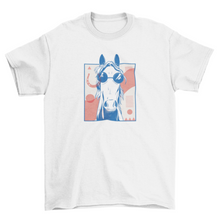 Load image into Gallery viewer, Funny Abstract horse with sunglasses t-shirt
