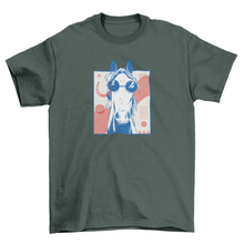 Load image into Gallery viewer, Funny Abstract horse with sunglasses t-shirt
