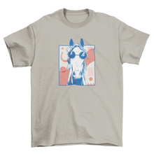 Load image into Gallery viewer, Funny Abstract horse with sunglasses t-shirt
