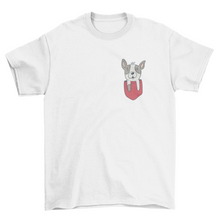 Load image into Gallery viewer, French bulldog pocket t-shirt
