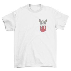 French bulldog pocket t-shirt