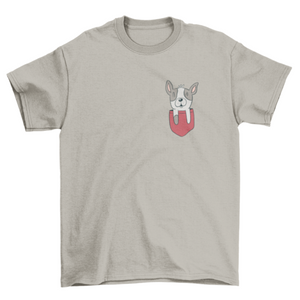 French bulldog pocket t-shirt