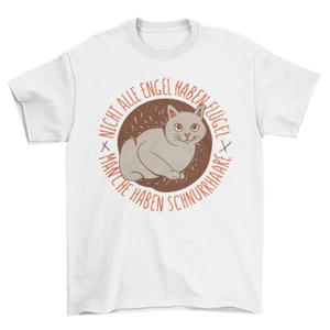 Angel cat german t-shirt