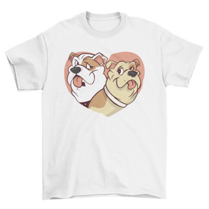 Bulldog heart t-shirt