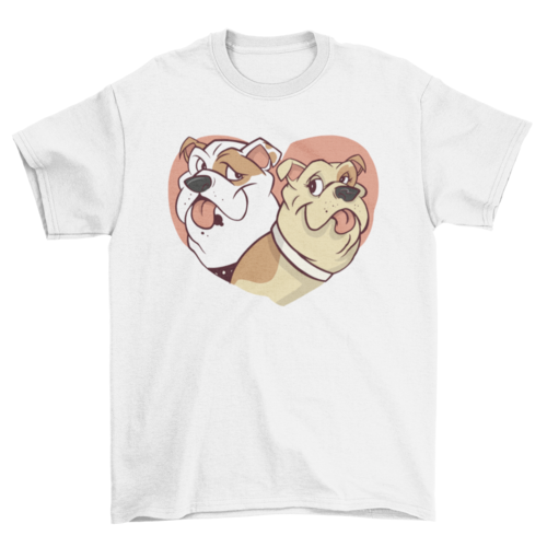 Bulldog heart t-shirt