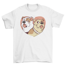 Load image into Gallery viewer, Bulldog heart t-shirt
