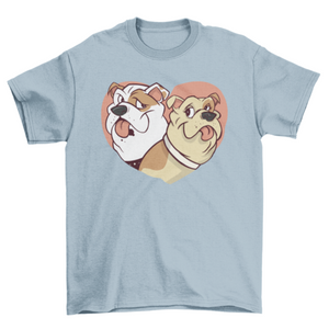 Bulldog heart t-shirt