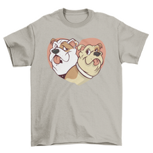 Load image into Gallery viewer, Bulldog heart t-shirt
