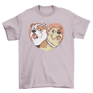 Bulldog heart t-shirt