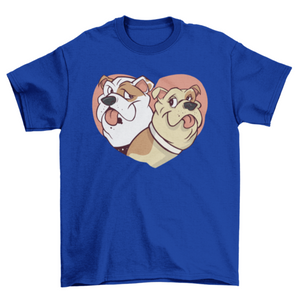 Bulldog heart t-shirt