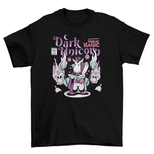 Dark unicorn comic t-shirt