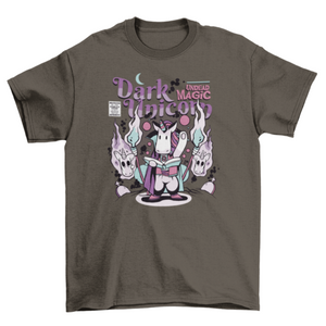 Dark unicorn comic t-shirt