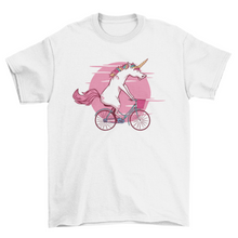 Load image into Gallery viewer, Bicycle unicorn t-shirt
