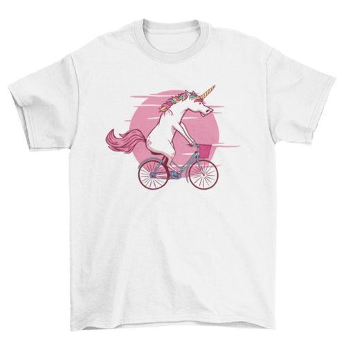 Bicycle unicorn t-shirt