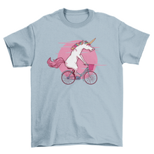 Load image into Gallery viewer, Bicycle unicorn t-shirt
