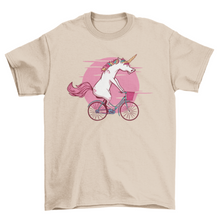 Load image into Gallery viewer, Bicycle unicorn t-shirt
