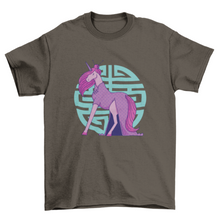 Load image into Gallery viewer, Cheongsam unicorn t-shirt design
