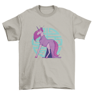 Cheongsam unicorn t-shirt design