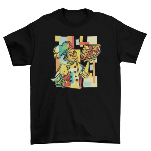 Cubist pizza t-shirt