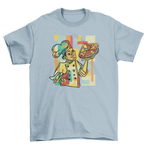 Cubist pizza t-shirt