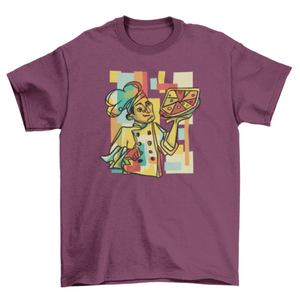 Cubist pizza t-shirt